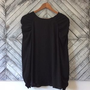 Black Puff Sleeve Blouse